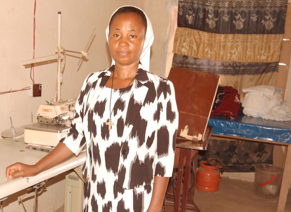 Sr. Lydia Agba is coordinator of the Women’s Empowerment Center run by Sisters, Home Visitors of Mary, located in the Gboko Diocese of Nigeria. (GSR photo/Valentine Benjamin)