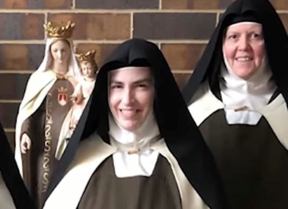 Mother Superior Teresa Agnes Gerlach, front, and another member of the Order of Discalced Carmelite in Arlington, Texas, are pictured in this undated photo.