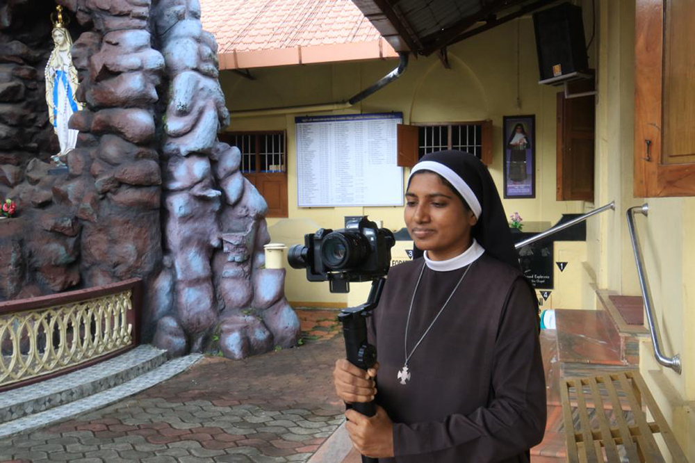 Carmelite Sr. Lismy Parayil with her camera (Courtesy of Sr. Lismy Parayil)