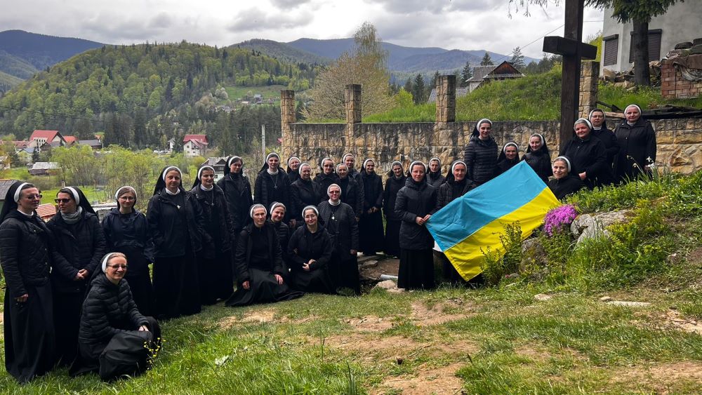 Basilian sisters from Ukraine participated in a two-day training on interculturality in May. The sisters visited the Carpathian Mountains to spend time together and learn about the concept. (Courtesy of Yeremiya Steblyna)