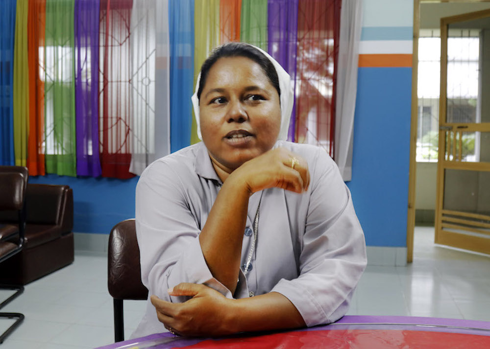 Our Lady of Sorrows Sr. Shibly Carmel Purification talks to Global Sisters Report July 3 at Elizabetta House in the Rajsahi Diocese in Bangladesh. (Uttom S. Rozario)