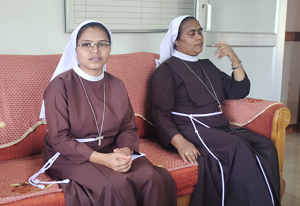 Sr. Sanrupe Kharsyiumiong, a member of the Clarist Franciscan Missionaries of the Most Blessed Sacrament, along with her provincial Sr. Deena Pulickachundayil (Thomas Scaria)