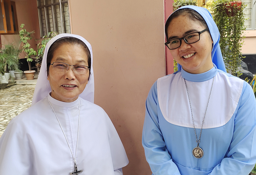 Sr. Julie Mate, a Kuki member of the Congregation of the Mother of Carmel, and her associate, Sr. Amjela Kim, who work in the violence-hit Manipur state in northeastern India; GSR met them in Guwahati, Assam. (Thomas Scaria)