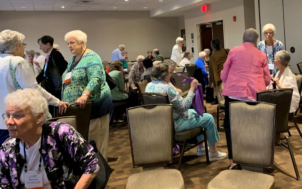 Leaders gather to discuss international congregations in a breakout session at the Leadership Conference of Women Religious Aug. 10 in Dallas (GSR photo/Joyce Meyer)