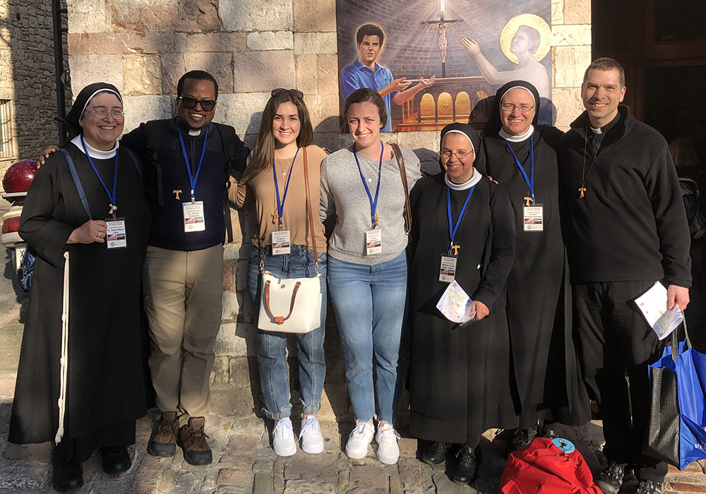 A group of young people on a pilgrimage to Assisi with Franciscan Sisters of Christ the Light (Courtesy of Franciscan Sisters of Christ the Light)