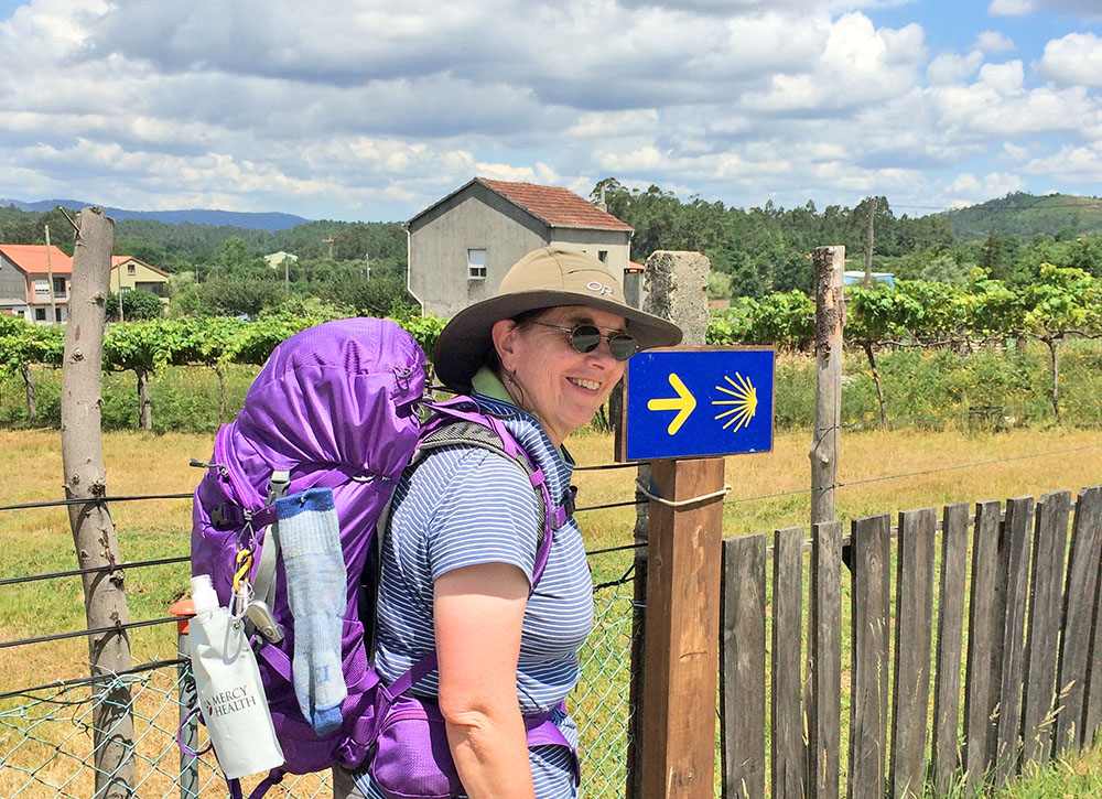 Sr. Maureen Geary walks the Camino de Santiago, or Way of St. James, in 2015, a 177-mile pilgrimage across Spain. (Courtesy of Maureen Geary)