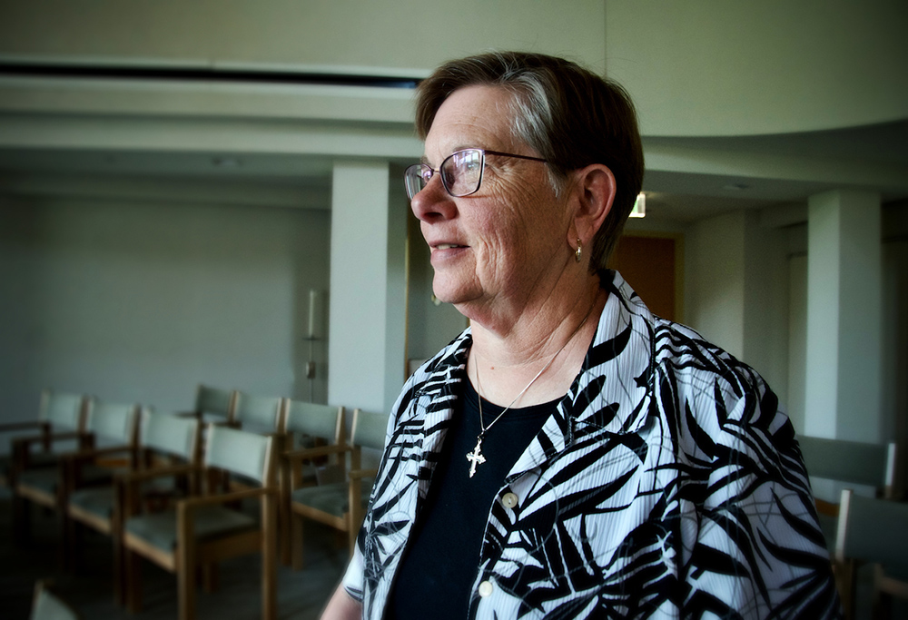 Dominican Sr. Maureen Geary at her congregation's motherhouse on June 9 in Grand Rapids, Michigan. On Aug. 11, Geary will become president of the Leadership Conference of Women Religious at the organization's annual assembly in Dallas. (GSR photo/Dan Stockman)