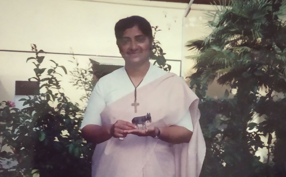 Sr. Mudita Sodder made her first profession on the feast of St Thomas, the apostle of India, on July 3, 1983, in India. She is pictured here in 2004 in India. (Courtesy of Mudita Sodder)