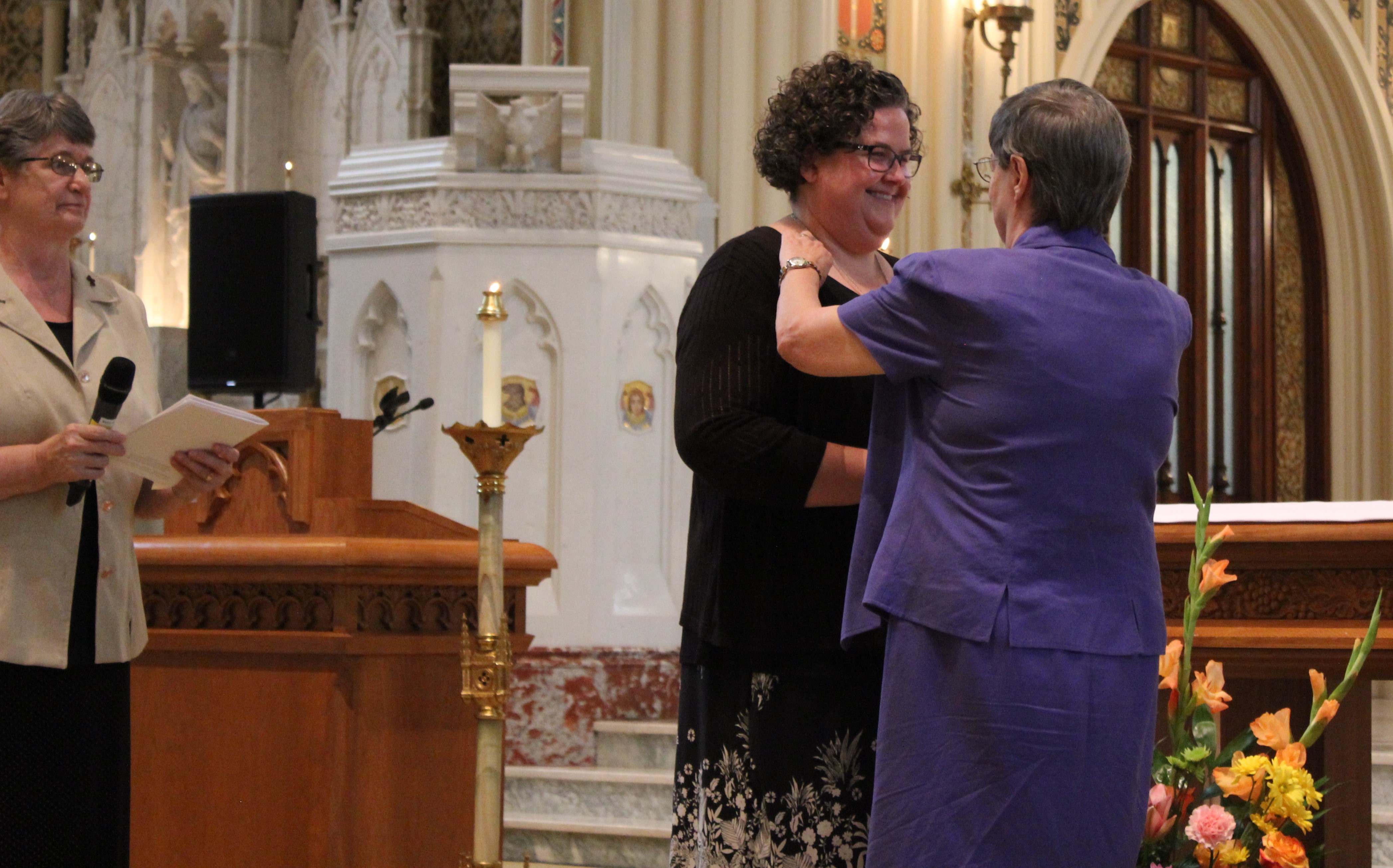 Sr. Melissa Cessac celebrates her first profession of vows as a member of the Congregation of Divine Providence in San Antonio, Texas, on July 24, 2020. She said A Nun's Life ministry was helpful when she was discerning religious life. (Courtesy of Melissa Cessac)
