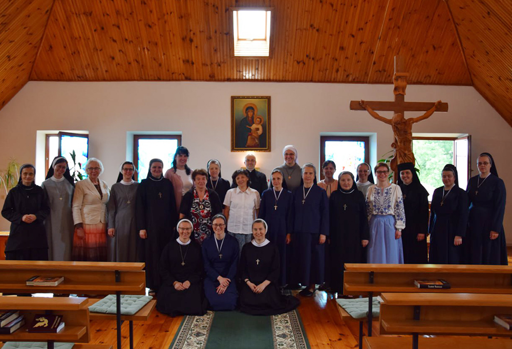 Sisters pose for a group photo at the conclusion of the June 9-17 retreat at the Institute of Theological Sciences of the Immaculate Virgin Mary in Horodok, Ukraine. (Courtesy of Irena Saszko)