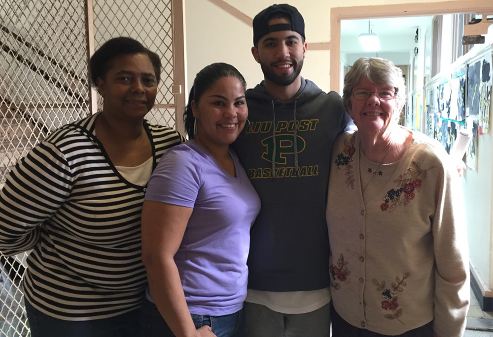 Sr. Maggie McDermott, a member of the Sisters of St. Dominic of Blauvelt, New York, recently retired from a 43-year-ministry at the Tolentine Zeiser Community Life Center in the New York City borough of the Bronx, where she served as founder and executive director. Here she is seen with Tolentine staff members. (Courtesy of the Sisters of St. Dominic of Blauvelt, New York)