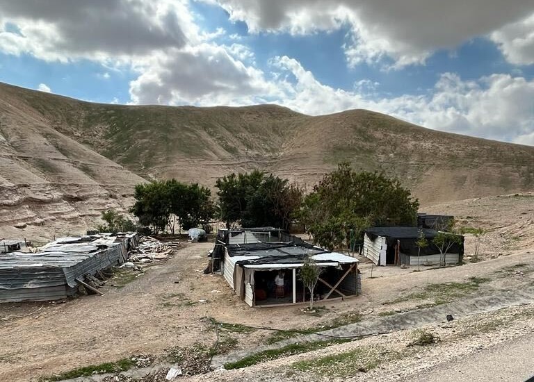 Las comunidades beduinas fueron desalojadas de sus tierras originales y han establecido campamentos semipermanentes en el desierto de Judea, en Cisjordania, donde pueden mantener su estilo de vida tradicional. (Foto: cortesía Julia Hurtado) 
