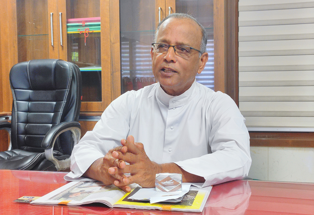St. Mary's Basilica Cathedral parish priest Fr. Antony Poothavelil, in the parish office in Kochi, a major city in the southwestern Indian state of Kerala (Thomas Scaria)