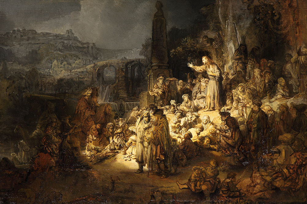 "The Sermon of John the Baptist" (1634-35) by Rembrandt (Staatlichen Museen zu Berlin)