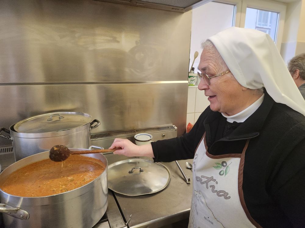 Sr. Tihomira Parlaj is a member of the Sisters of Charity of St. Vincent de Paul of Zagreb who helps coordinate a soup kitchen in the Croatian capital.
