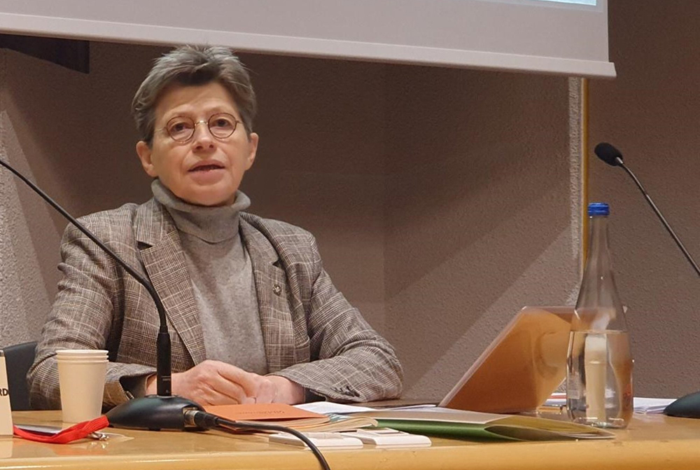 Dominican Sr. Véronique Margron, who has been president of Conférence des Religieux et Religieuses de France (CORREF) since 2016, is pictured in a Nov. 21 photo at CORREF's general assembly in Lourdes, France. (OSV News/Courtesy of CORREF)