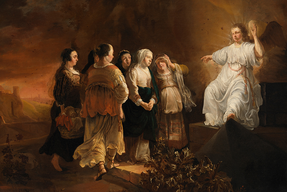 "The Holy Women at the Tomb" by Dutch painter Jan Baptist Weenix (Artvee)