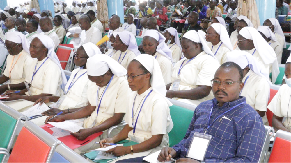 More than 600 people attended a February 2023 symposium at Gira Imana College to celebrate the 100th anniversary of the Sisters of Immaculate Conception of Ouagadougou, Burkina Faso.