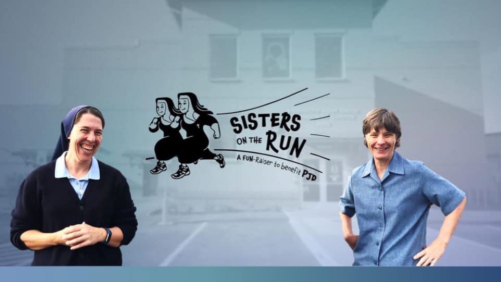 Daughter of Charity Srs. Elizabeth Sjoberg (left) and Sharon Horace were featured on the Proyecto Juan Diego Sisters on the Run 2021 event website page. Sisters on the Run started in 2018 when Sjoberg ran a half-marathon to raise money and awareness for Proyecto Juan Diego.(Courtesy of Proyecto Juan Diego)
