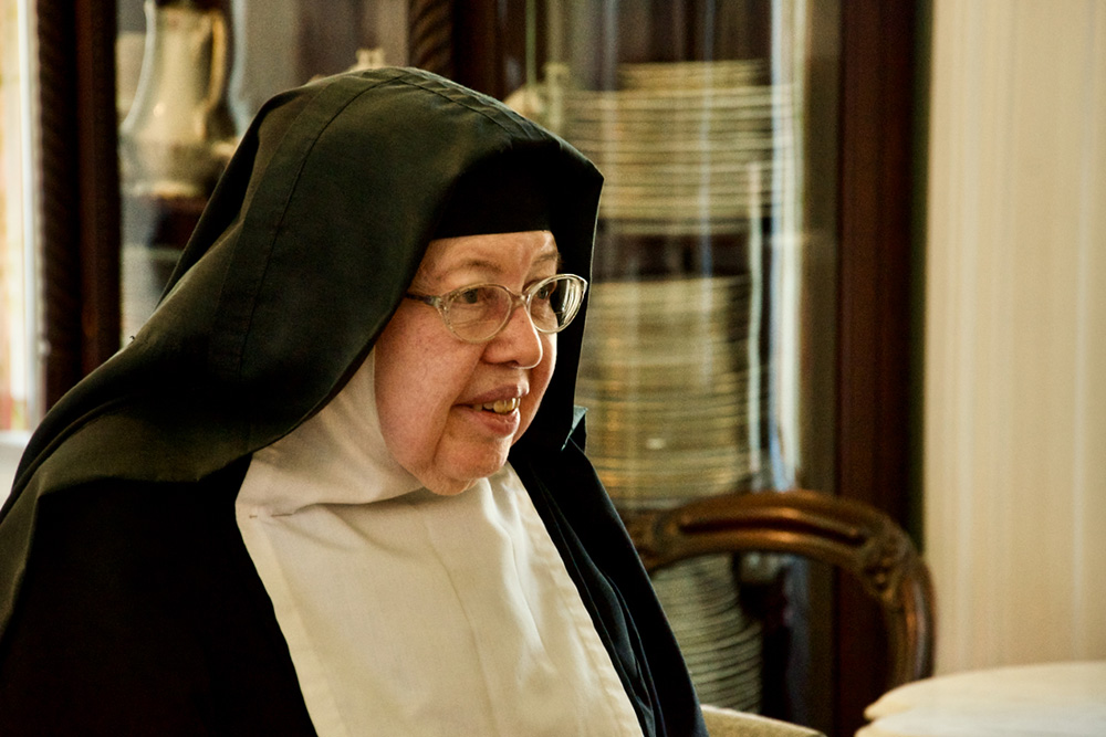 Sr. Rose Marie Kinsella at the Visitation Monastery in Mobile, Alabama, on March 14, 2023. Kinsella joined the Visitation Sisters almost by accident, as she meant to visit a Carmelite Monastery in 1965 but was taken to the wrong convent. (GSR photo/Dan Stockman)
