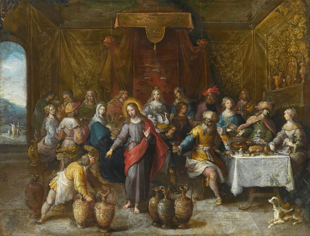 "The Marriage Feast At Cana" by Frans Francken the Younger (1581-1642) (Artvee)