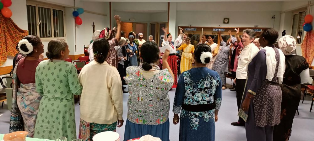 During their 10-day program on interculturality in Rome, sisters Sisters of the Ste. Famille Bordeaux community shared their traditional dress and dances.
