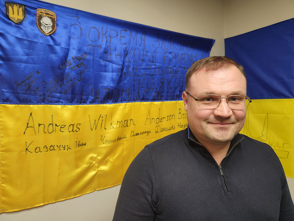 Mykola Vouchenko, a therapist and psychologist, heads a Kyiv-based organization helping returning Ukrainian veterans who have post-traumatic stress disorder and are making the adjustment to civilian life. (GSR photo/Chris Herlinger)