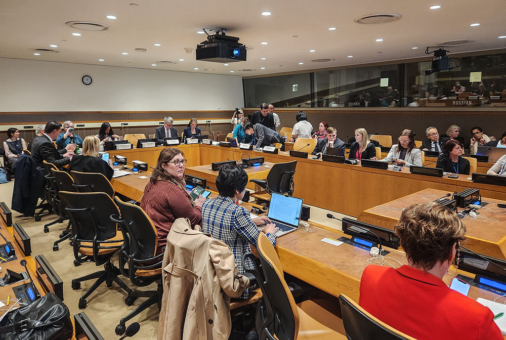 During the Commission on the Status of Women, a March 14 event at U.N. headquarters focused on the ongoing challenges of human trafficking. The event was hosted by the Permanent Mission of the Holy See to the United Nations, the Republic of the Philippines and the Santa Marta Group. (GSR photo/Chris Herlinger)