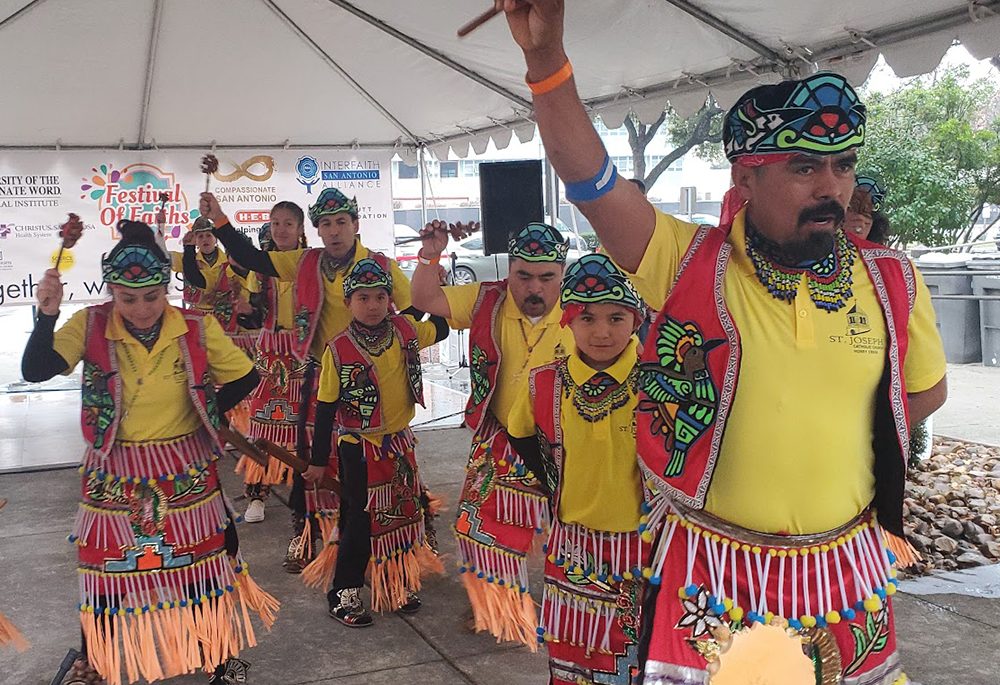 Matachines dancers perform during the "Festival of Faiths" held Jan. 24 in San Antonio, Texas. (Courtesy of Martha A. Kirk)