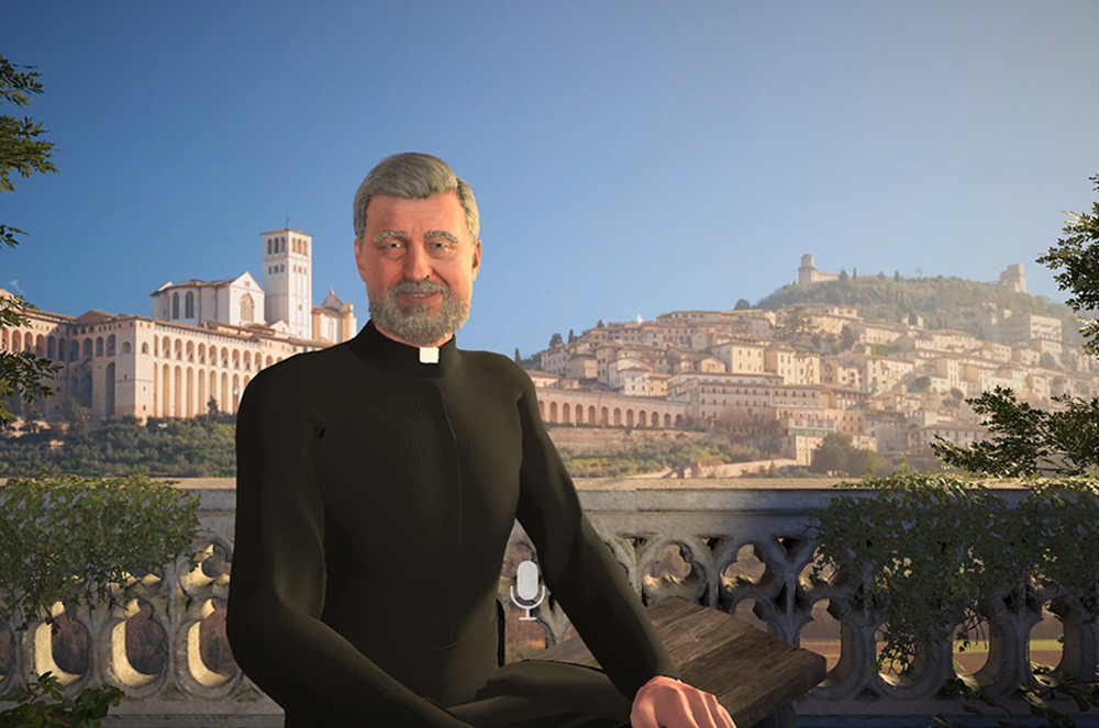 A screenshot of "Father Justin," an AI chatbot simulating a priest in order to answer questions for teaching apostolate Catholic Answers. A day after the bot was launched April 23, 2024, and following much backlash from social media about having the character be a priest, Father Justin was turned into simply "Justin." (OSV News screenshot/Catholic Answers)