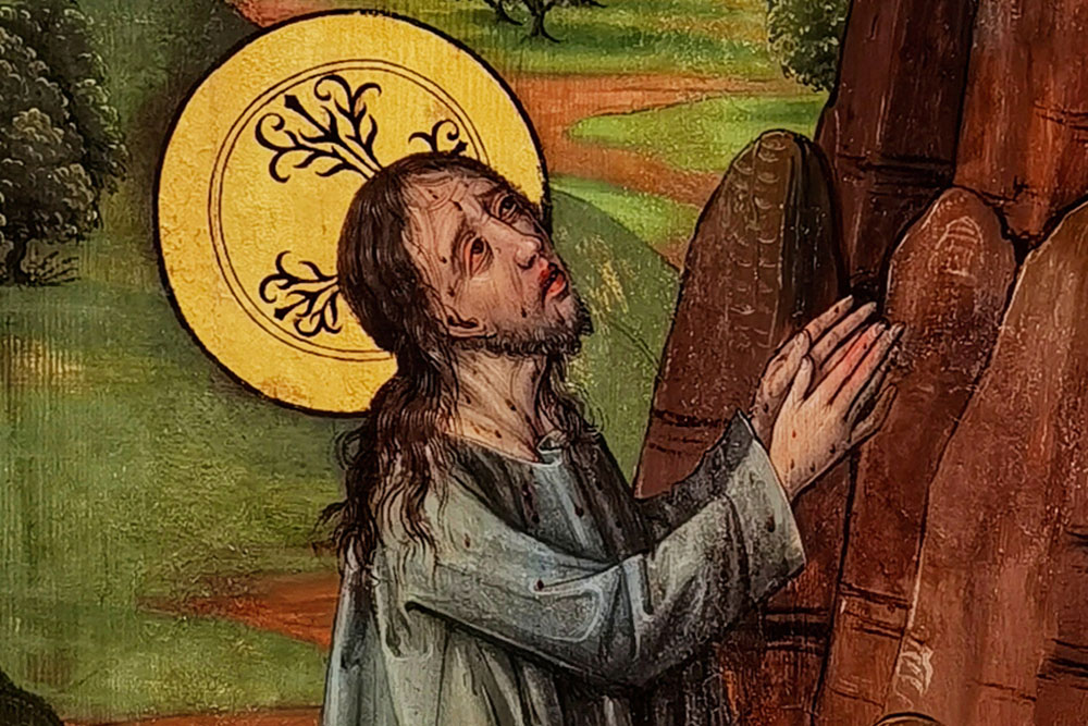 Detail from a 15th-century German altarpiece depicting the Agony in the Garden (Wikimedia Commons/Txllxt TxllxT)