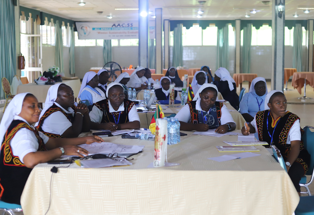 Religious sisters attend sessions during the All-Africa Conference: Sister to Sister convening at the Imperial Botanical Beach Hotel April 9 in Entebbe, a town in central Uganda. (Doreen Ajiambo)