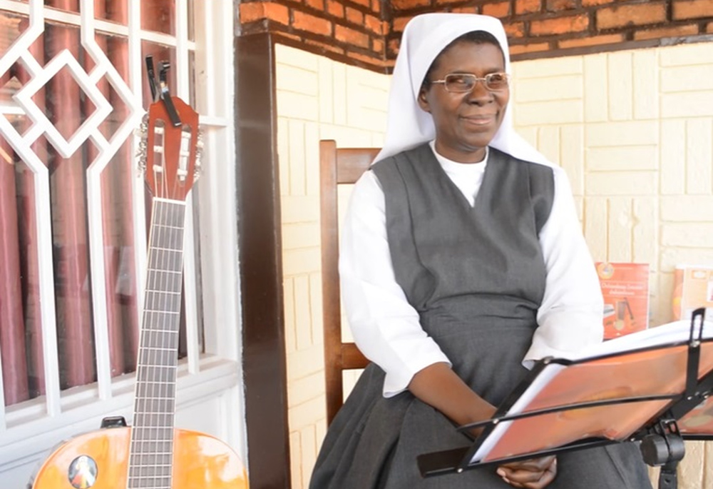 Sr. Fébronie Kamana is convinced that music can be a powerful tool for education, especially for youth. (Aimable Twahirwa)
