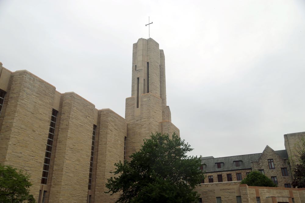 The exterior of St. Benedict's Abbey is pictured in Atchison, Kansas.