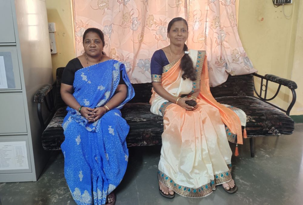 6. Senior teachers Vinaya Prabha Rodrigues (left) and Sugandha Nayak
