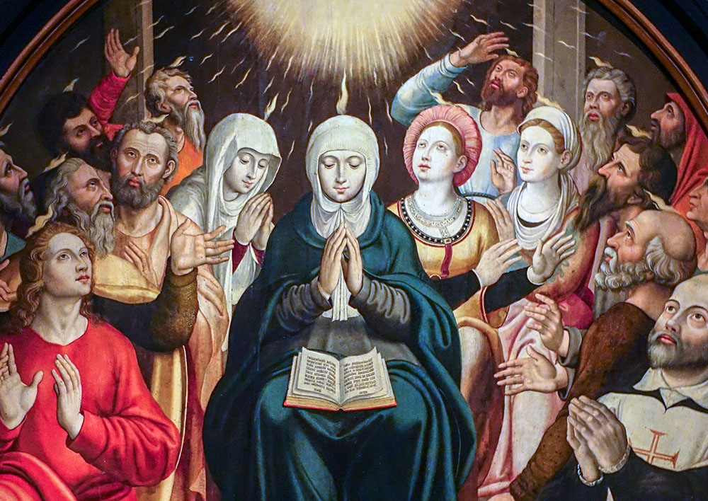 Detail of a 16th-century Portuguese painting of Pentecost by an unknown artist (Wikimedia Commons/Jose Goncalves)