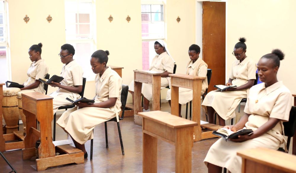 Novices of the Religious Sisters of the Holy Spirit learn about novitiate life and vocations in Chikuni Mission, Monze Diocese, Zambia. Novices of the Religious Sisters of the Holy Spirit learn about novitiate life and vocations in Chikuni Mission, Monze Diocese, Zambia.