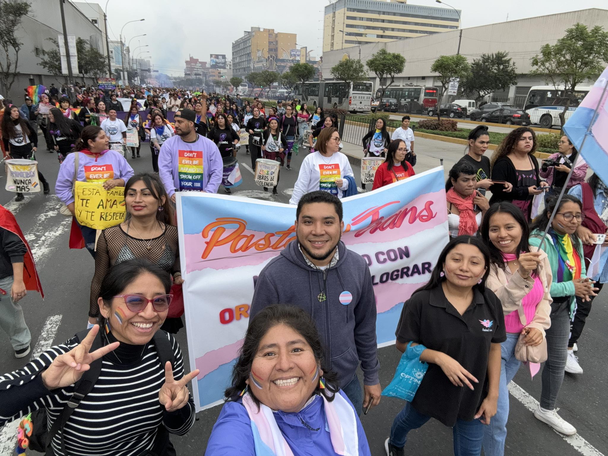 Members of the Pastoral Trans participated in the Pride march in Lima, Peru, on June 29.