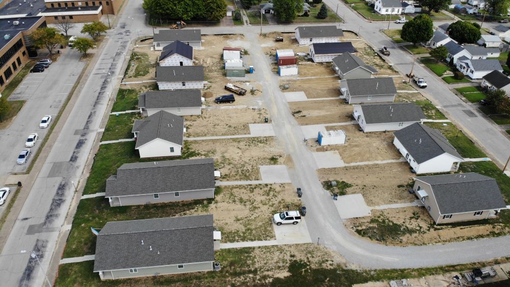 Aerial view of St. Theresa Place Aerial view of St. Theresa Place