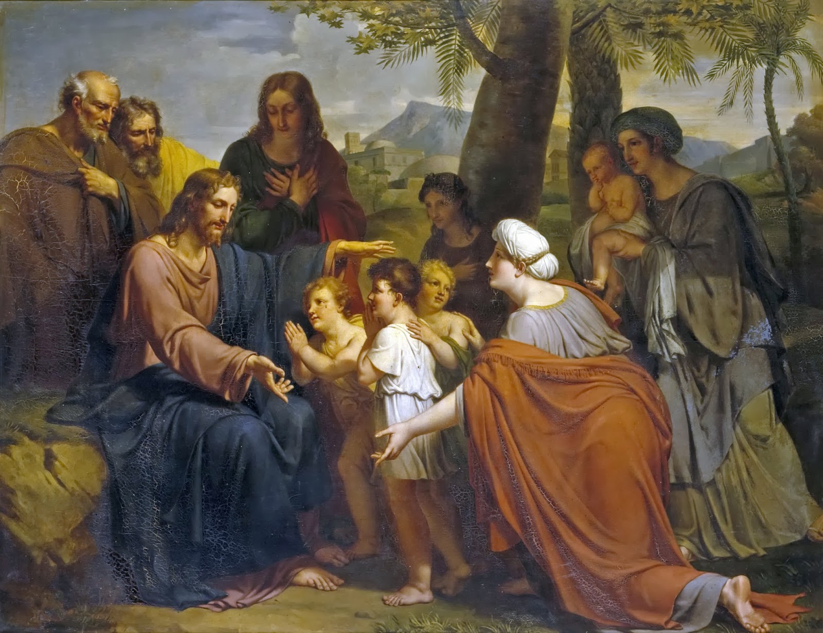 Jesús bendiciendo a los infantes, óleo de 1820 de Antoine Jean Joseph Ansiaux. Colección del Palacio de Versalles. (Foto: cortesía de conoceamayvivetufe.com)