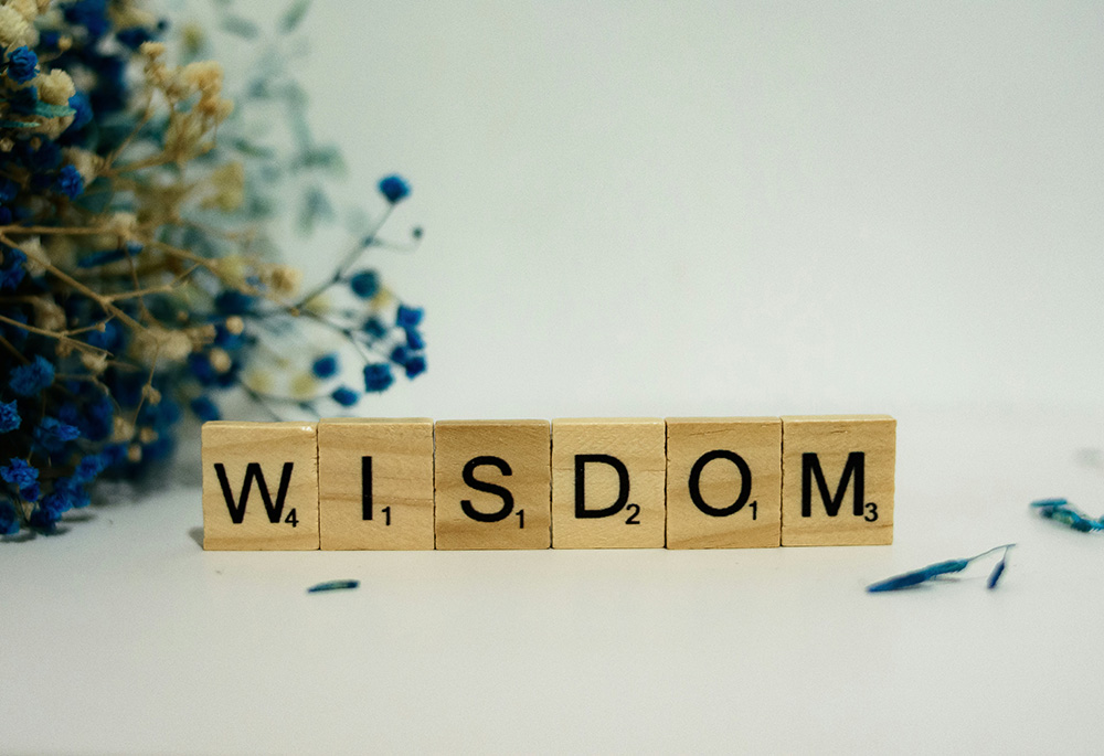 Wooden blocks displaying letters spell out the word "wisdom." (Unsplash/Alex Shute)