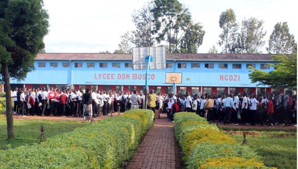 Students outside Don Bosco Ngozi High School 