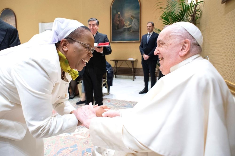 Sr. Jane Wakahiu with Pope Francis