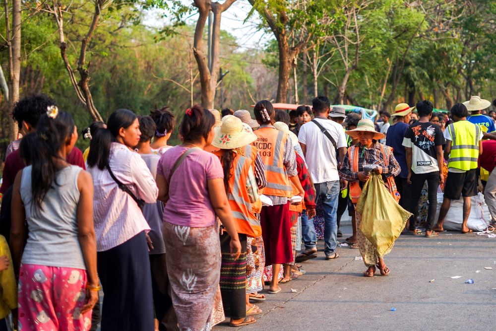 line of people