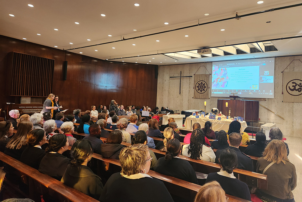 An opening prayer service on March 10 at the chapel of the Church Center for the United Nations during the first day of the 69th Commission on the Status of Women at the U.N. (GSR photo/Chris Herlinger)