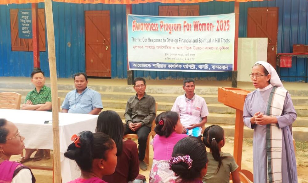 Sr. Zita Rema visited Indigenous women in the hilly district of Bandarban, Bangladesh, during an awareness-building seminar. Sr. Zita Rema visited Indigenous women in the hilly district of Bandarban, Bangladesh, during an awareness-building seminar.