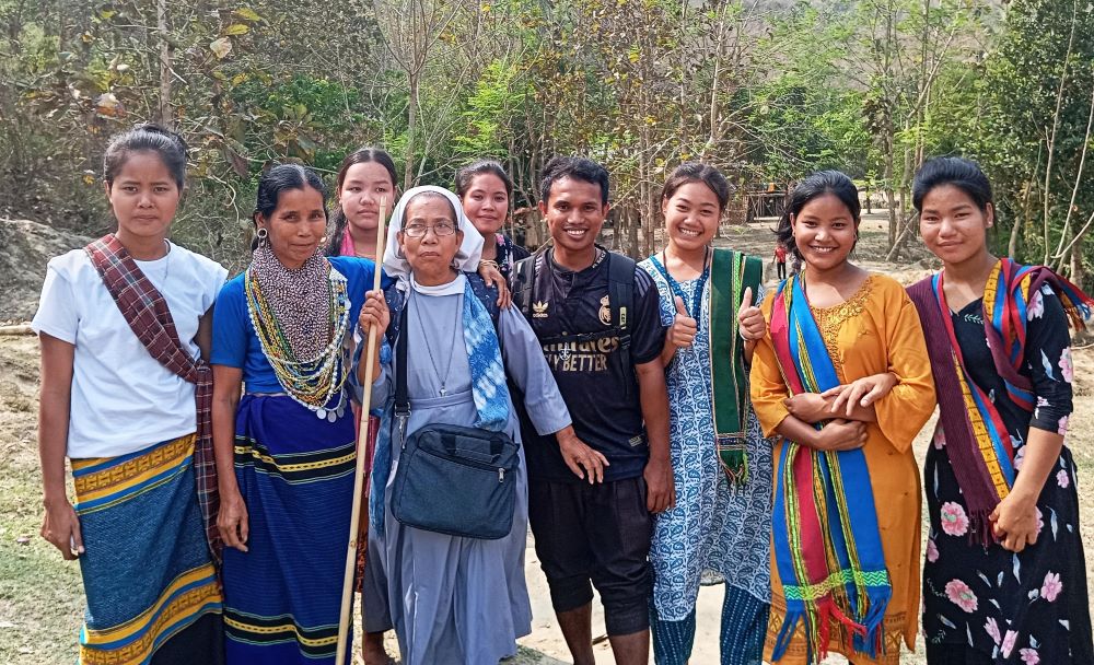 Sr. Zita Rema with young people in an Indigenous village in Bangladesh Sr. Zita Rema with young people in an Indigenous village in Bangladesh