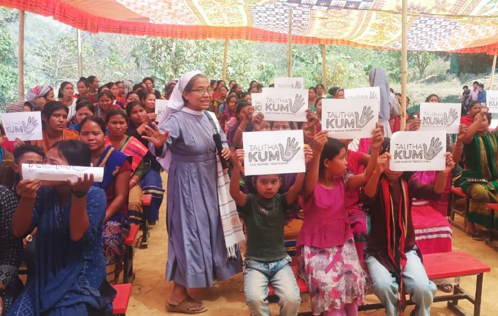 Sr. Zita Rema organizes an awareness-building program for migrant workers in the Archdiocese of Chittagong, Bangladesh. (Courtesy of Zita Rema) Sr. Zita Rema organizes an awareness-building program for migrant workers in the Archdiocese of Chittagong, Bangladesh. (Courtesy of Zita Rema)