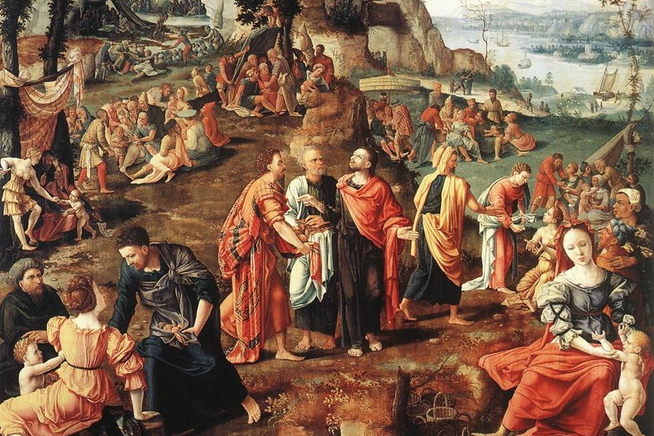 El milagro de los panes y los peces El milagro de los panes y los peces, óleo de Lambert Lombard, entre 1535 y 1560. (Foto: Wikimedia Commons/obra de dominio público)