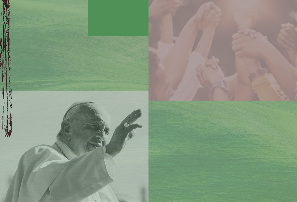 (GSR graphic/Olivia Bardo; Pope Francis photo via CNS/Reuters/Guglielmo Mangiapane)